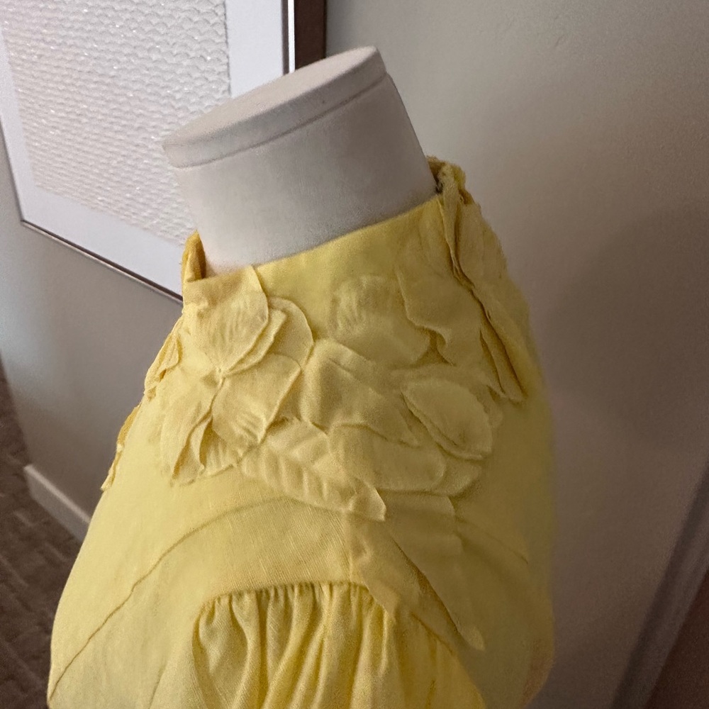 ANTONIO MELANI Yellow Floral Mini Dress - Picture 11 of 14